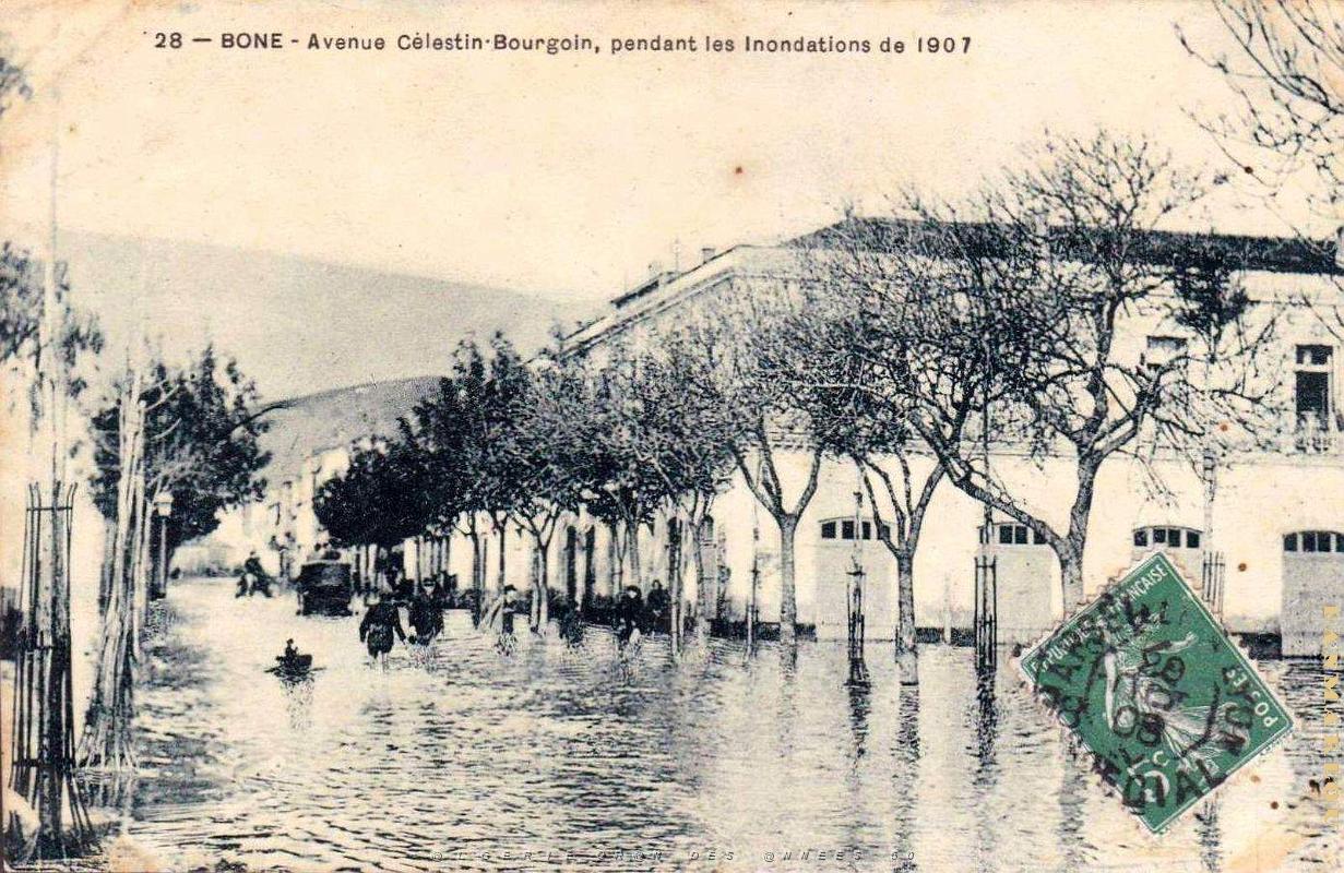 Bone - Avenue Celestin-Bourgoin - Inondations - 1907.jpg